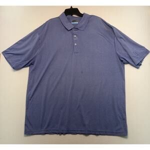 Men’s Blue /purple PGA Tour Polo Style 3XT Short Sleeve Casual Shirt Embroidered